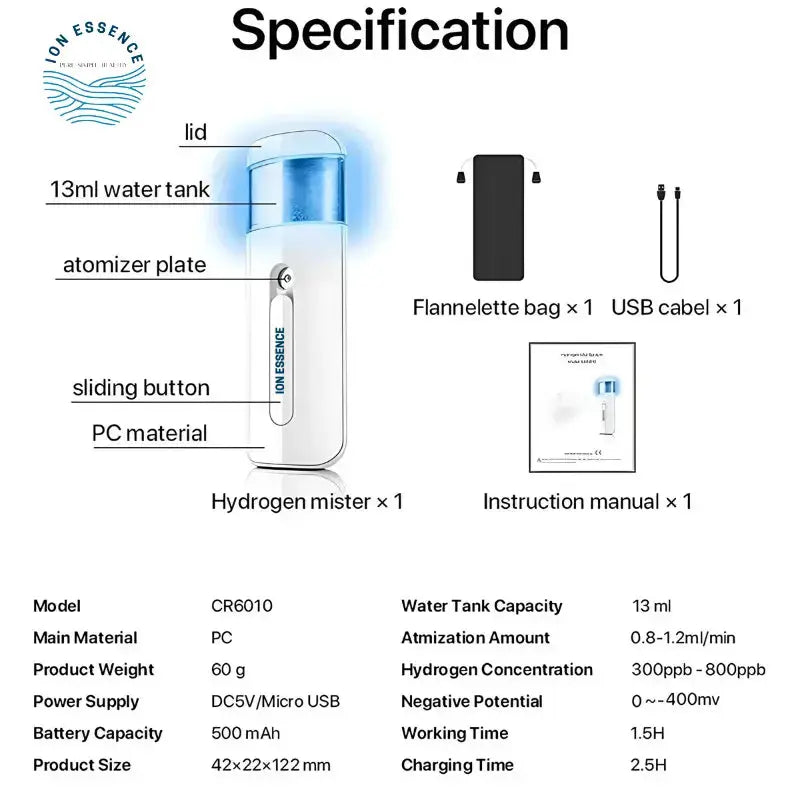 IonEssence Hydrogen Rich Water Mister IonEssence