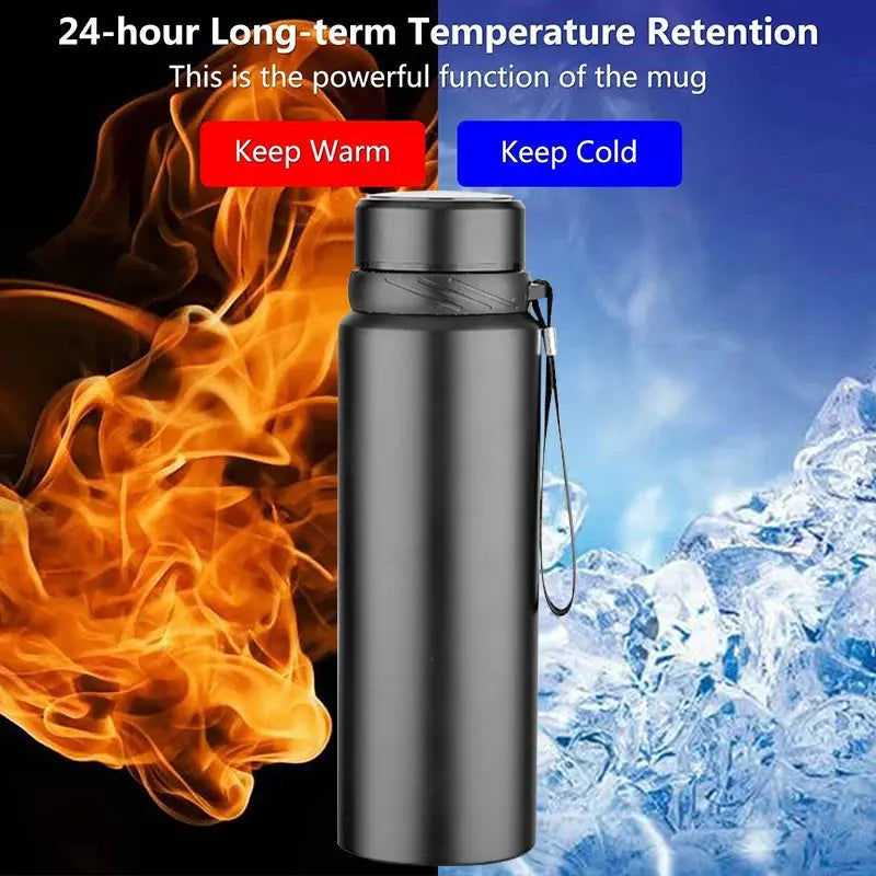 Thermal Water Bottle with Temperature Display 34 oz ionessence